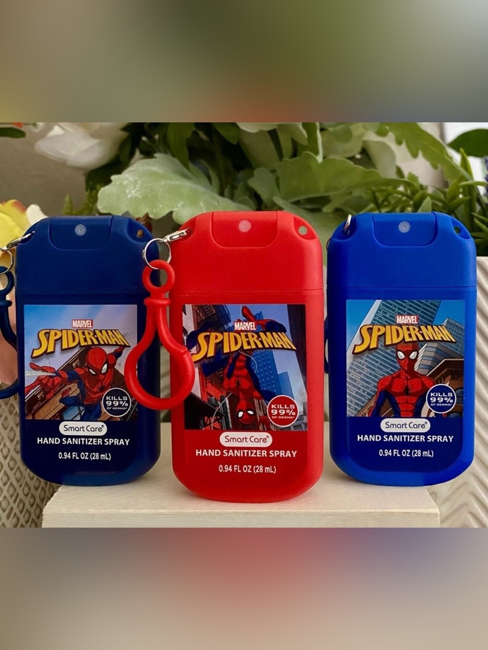 🆕🫧 VIRAL SMART CARE “SPIDER-MAN” HAND SANITIZER KEYCHAIN SET. BRAND NEW!